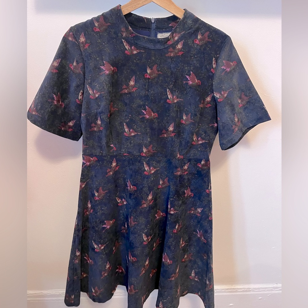 Vintage Corduroy Bird Dress